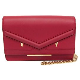 Portafoglio in Pelle Fendi Bag Bugs con Catena/Spalla per Donna