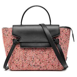 Borsa a tracolla in micro tweed rosa Celine - Céline