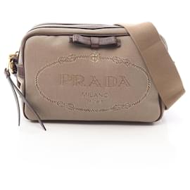 Borsa a Spalla in Jacquard con Logo Prada