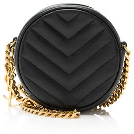 Borsa a tracolla piccola Saint Laurent Matelasse Leather Monogram Bubble
