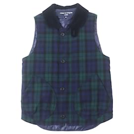 Autre Marque COMME des GARCONS HOMME Chaqueta acolchada con cuello de lana nylon algodón con patrón de cuadros best