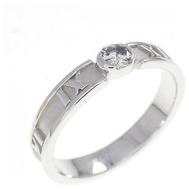 Tiffany & Co Anello Tiffany Atlas 18K Oro Bianco e Diamante