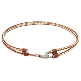 Cinturón de cuero y metal marrón Glenan de Hermès