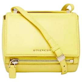 Borsa a tracolla Pandora Mini in pelle gialla di Givenchy