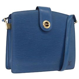 LOUIS VUITTON Borsa a Spalla Capuchin Epi Blu M52345 LV Auth bs33618