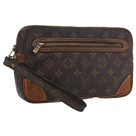 LOUIS VUITTON Clutch Marly Dragonne GM Monogram M51825 LV Auth BA11101