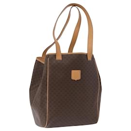 Borsa tote in tela Macadam CELINE in pelle PVC marrone oro Auth mr2036 - Céline