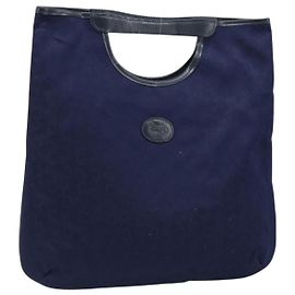 Céline Borsa a mano in tela Macadam C di CELINE, blu, autentica, bs33653