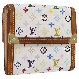 LOUIS VUITTON Porte Monnaie Billets Cartes de Crédit Multicolore M92983 Auth LNZ364