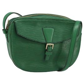LOUIS VUITTON Bolsa de Ombro Epi Jeune Fille MM Verde M52154 LV Auth LNZ042