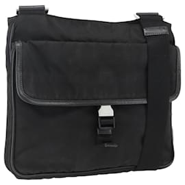 Borsa a Spalla PRADA in Nylon Nero Argento Autentica bs32792