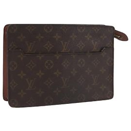 LOUIS VUITTON Pochette Uomo Monogram Borsa a Mano M51795 LV Auth BA11049
