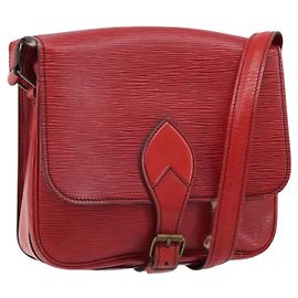 LOUIS VUITTON Epi Cartesier MM Schultertasche Rot M52247 LV Auth 172584