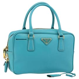 PRADA Borsa a Mano in Pelle Safiano Oro Verde Smeraldo Auth 171445V - Prada
