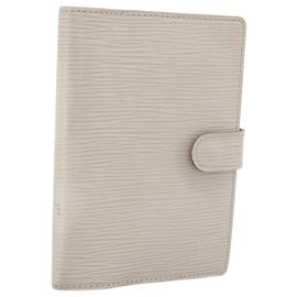 COUVERTURE DE PLANIFICATEUR JOURNAL LOUIS VUITTON Epi Agenda PM Blanc Yvoire R2005J Auth bs33692