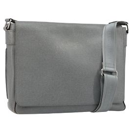 LOUIS VUITTON Borsa a Spalla Taiga Roman MM Grigia Gracie M32623 LV Auth 172661