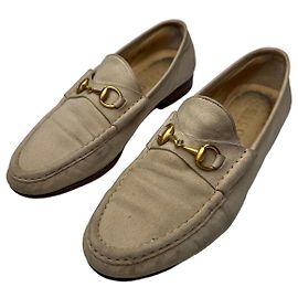 Mocassini Suese Horsebit Vintage Gucci Beige EU37