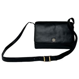 Vintage Givenchy Leder 4G Schultertasche Schwarz