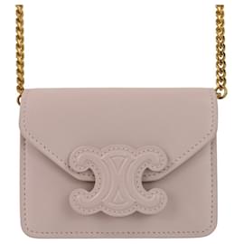 Mini borsa a spalla Celine Triomphe Chain con porta carte - Céline