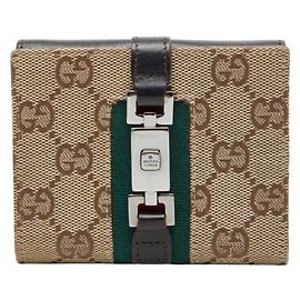 Portefeuille bi-fold Gucci GG Canvas Jackie Sherry Line