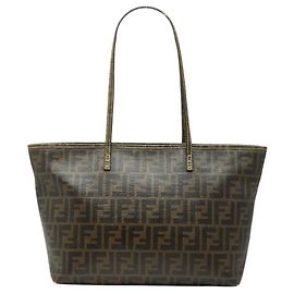 Borsa Tote Fendi Zucca Marrone in Pelle e PVC