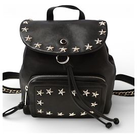 Jimmy Choo Suki Schwarzer Leder-Rucksack