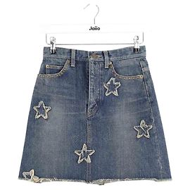 Saint Laurent Blauer Minirock