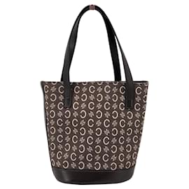 Borsa a secchiello piccola in tela Macadam C marrone vintage - Céline