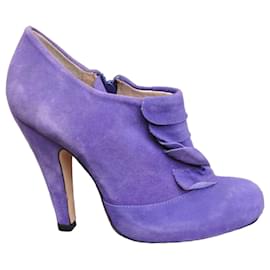 Autre Marque Cosmoparis Sopera Ankle Boots Purple Deerskin