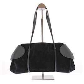 Autre Marque Borsa in pelle e camoscio nera
