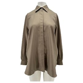 Autre Marque Camisa de seda P.JOHNSON caqui