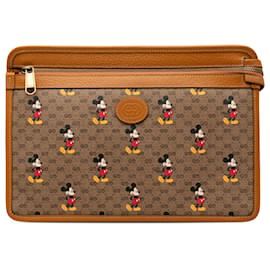 Clutch Gucci Brown Disney Micro GG Supreme Mickey Mouse