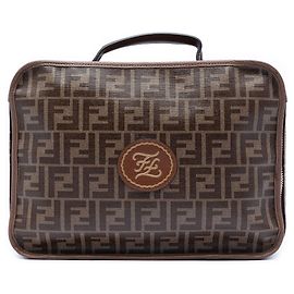 Fendi Reisetasche aus beschichtetem Canvas in Braun mit Zucca Karligraphy