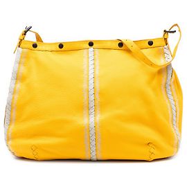 Bottega Veneta Crossbody in nappa gialla con rifiniture Intrecciato