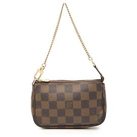 Mini Pochette Accessoires Damier Ebene Marron Louis Vuitton