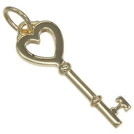 Pendentif clé en cœur Tiffany & Co. en or jaune 18K