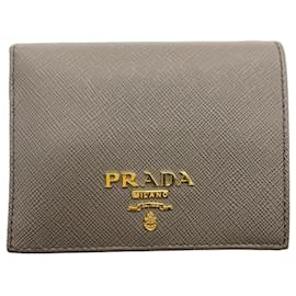 Graue Bi-Fold-Geldbörse für Frauen von Prada