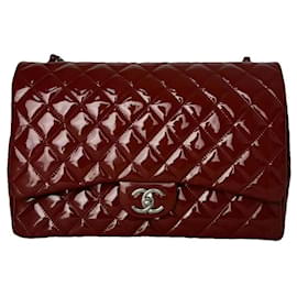 Chanel Timeless CF Maxi Borsa a mano in vernice rossa