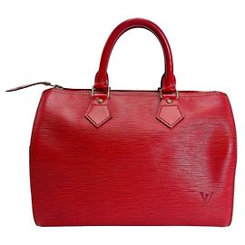 Borsa Louis Vuitton Speedy 25 in rosso castigliano