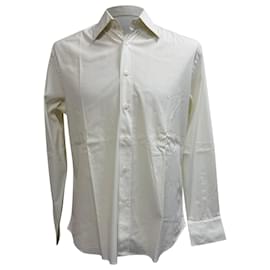 Camicia con bottoni Prada in cotone bianco
