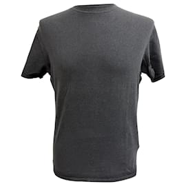 T-shirt a girocollo Prada in cotone grigio