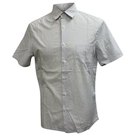 Camicia button-down Prada a fantasia in cotone bianco