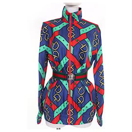 Chaqueta de seda Gucci Horsebit GG Marmont