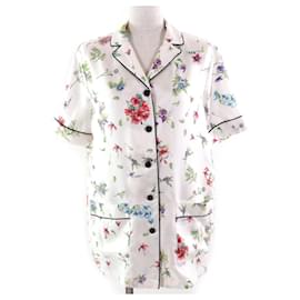 Camicia in seta floreale a maniche corte Christian Dior