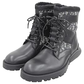 Botas de cuero Dior Oblique