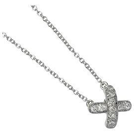 Collana in Platino 950 con Diamanti a Punto Croce Tiffany & Co.