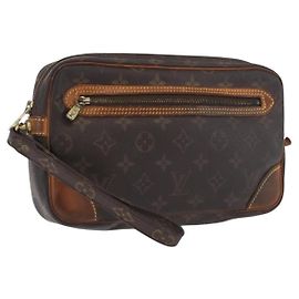LOUIS VUITTON Clutch Marly Dragonne GM Monogram M51825 LV Auth BA10933