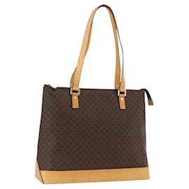 Céline Borsa tote in tela Macadam CELINE in pelle PVC marrone oro Auth ka2928