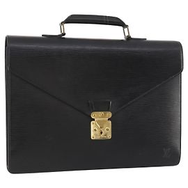 LOUIS VUITTON Cartella Consulente Epi Nera M54422 LV Auth BA10821
