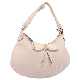 Borsa a Spalla Salvatore Ferragamo in Pelle Rosa Oro Auth ka3027